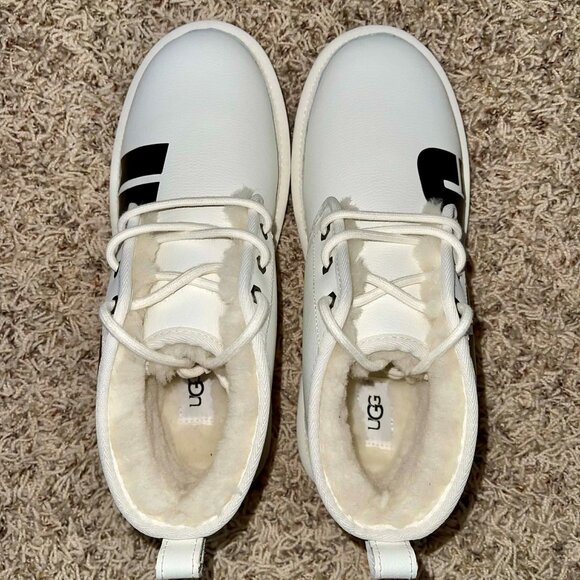 UGG Men\'s Neumel Broken Logo Chukka Boots White, Size 9 main image 13